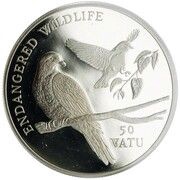 50 Vatu Earth Pigeons, Vanuatu, 1992 reverse image