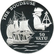 50 Vatu The Boudeuse, Vanuatu, 1993 reverse image