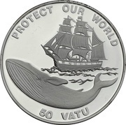 50 Vatu Protect our World, Vanuatu, 1993 reverse image