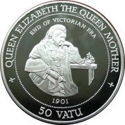 50 Vatu Queen Victoria-End of an Era, Vanuatu, 1994 reverse image