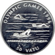 50 Vatu Olympic Games 1996, Vanuatu, 1994 reverse image