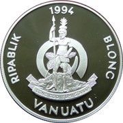 50 Vatu 1996 Olympic Games-Gymnast obverse image