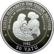50 Vatu Birth of Prince William, Vanuatu, 1995 reverse image
