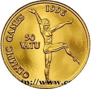 50 Vatu 1996 Olympic Games-Gymnast, Vanuatu, 1997 reverse image