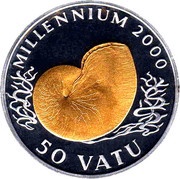 50 Vatu Nautilus Shell, Vanuatu, 1998 reverse image