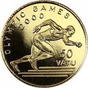 50 Vatu Summer Olympics - Sprinter reverse image