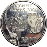 50 Vatu Olympic Games Athens 2004, Vanuatu, 2003 reverse image