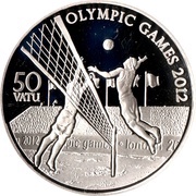 50 Vatu Olympic Games, Vanuatu, 2009 reverse image