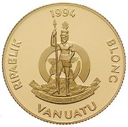 100 Vatu Kingfisher obverse image