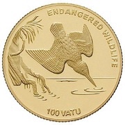 100 Vatu Kingfisher, Vanuatu, 1994 reverse image