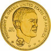 100 Vatu Barack Obama, Vanuatu, 2009 reverse image
