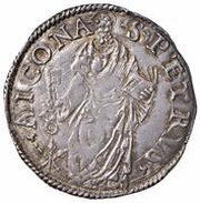 1 Giulio - Julius III S. Peter Reading reverse image