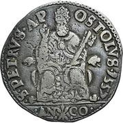 1 Testone - Paulus IV, Vatican City, 1555-1559 reverse image