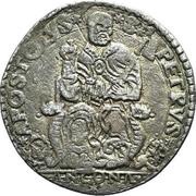 1 Testone - Gregory XIII reverse image