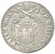 1 Testone - Gregorius XIII Normal legend obverse image