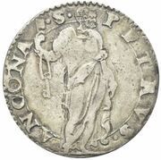 1 Testone - Gregorius XIII Normal legend, Vatican City, 1572-1585 reverse image