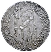 1 Testone - Gregorius XIII Inversed legend, Vatican City, 1572-1585 reverse image