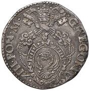 1 Testone - Gregorius XIII Jubilee obverse image