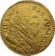 1 Scudo d'Oro - Gregory XIII Holy Door obverse image