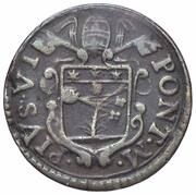 1 Quattrino - Pius VI Large Arms; Smooth field obverse image
