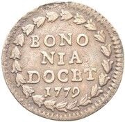 1 Quattrino - Pius VI Small Arms; Smooth field, Vatican City, 1779-1784 reverse image