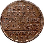 1 Quattrino - Pius VI obverse image