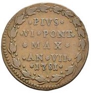 ½ Baiocco - Pius VI obverse image