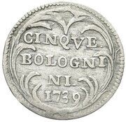 5 Bolognini - Clement XII Palm wreath, Vatican City, 1738-1740 reverse image