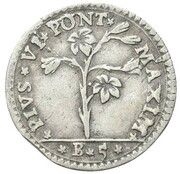 1 Carlino of 5 Baiocchi - Pius VI obverse image