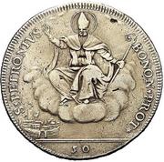 ½ Scudo Romano - Pius VI St. Petronius facing, Vatican City, 1785 reverse image