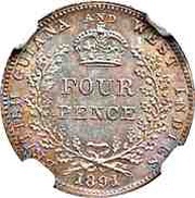 4 Pence - Victoria reverse image