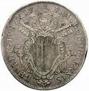 1 Scudo Bolognese - Benedict XIV obverse image