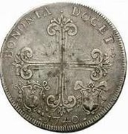 1 Scudo Bolognese - Benedict XIV, Vatican City, 1740 reverse image