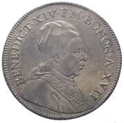 1 Scudo Bolognese - Benedict XIV obverse image