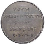 1 Scudo Bolognese - Benedict XIV, Vatican City, 1756 reverse image
