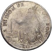 1 Scudo Bolognese - Pius VI, Vatican City, 1775 reverse image
