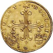 1 Doppia - Gregory XIV, Vatican City, 1590-1591 reverse image