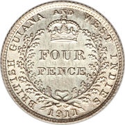 4 Pence - George V reverse image