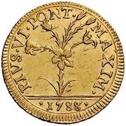 1 Doppia - Pius VI Denomination in exergue obverse image
