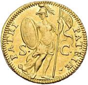 1 Zecchino - Benedict XIV, Vatican City, 1742 reverse image