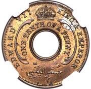 ⅒ Penny - Edward VII Trial Strike reverse image