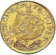 2 Zecchini - Pius VI, Vatican City, 1786-1787 reverse image