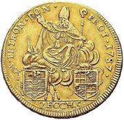 5 Zecchini - Pius VI, Vatican City, 1787 reverse image