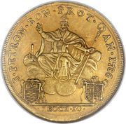 10 Zecchini - Pius VI, Vatican City, 1786-1787 reverse image
