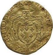 Gold Ecu - Julius III Alessandro Farnese Legate, Vatican City, 1550-1555 reverse image