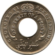 ⅒ Penny - George VI obverse image
