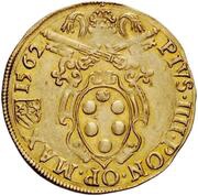 Gold Ecu - Pius IV Alessandro Farnese Legate obverse image