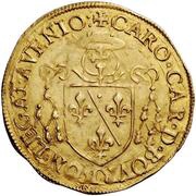 Gold Ecu - Pius V Charles of Bourbon Legate, Vatican City, 1566-1572 reverse image