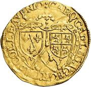 Gold Ecu - Gregory XIII Charles of Bourbon Legate; Georges of Armagnac Co-Legate, Vatican City, 1572-1585 reverse image