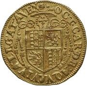 Double Gold Ecu - Clement VIII Octave of Acquaviva Legate reverse image